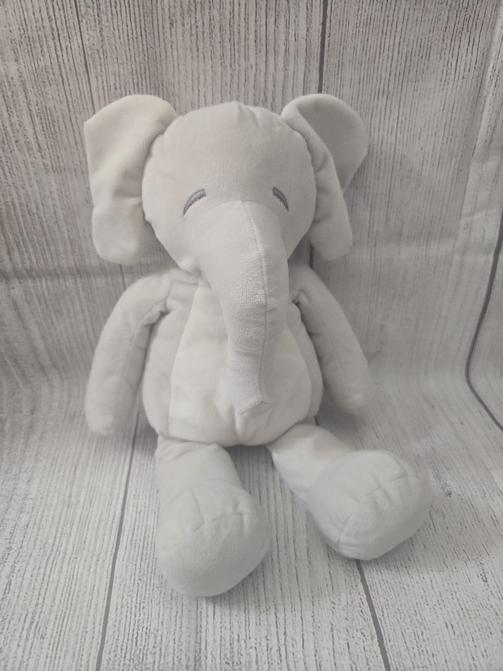 Soft Gray Elephant Plush Stuffed Animal - Cozy Cuddly Toy